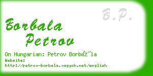 borbala petrov business card